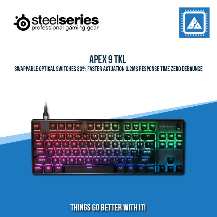 STEELSERIES APEX 9 TKL RGB MECHANICAL GAMING KEYBOARD STEELSERIES APEX 9 TKL RGB MECHANICAL GAMING KEYBOARD